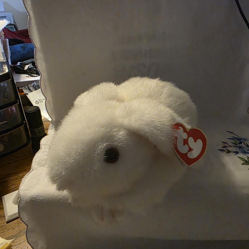  1993 Ty Classic Nibbles White Rabbit Plush